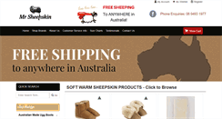 Desktop Screenshot of mrsheepskin.com.au